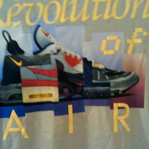 NEW NIKE SPORTSWEAR "Revolution of AIR Tee" MEN'S SILVER T-SHIRT XL IH5067-034 - Picture 8 of 10